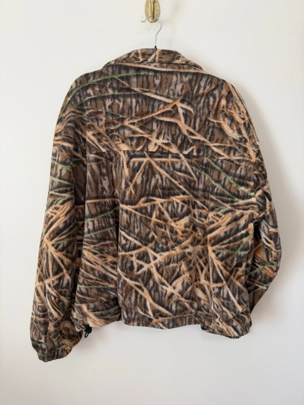 Avery Vintage fleece camo 1/4 quarter zip pullover with pockets size men’s large